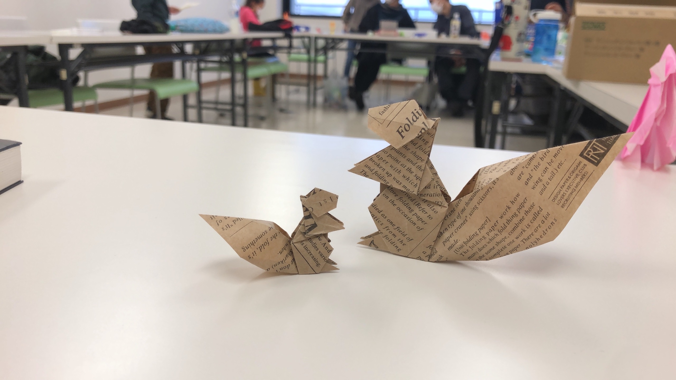 子供たちと折り紙